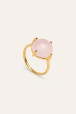 Anillo Celebrate Pink Ba&ntilde;o Oro