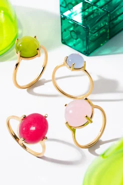 Anillo Celebrate Pink Ba&ntilde;o Oro