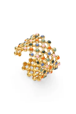 Anillo Mini Bomb Enamel Acer Oro