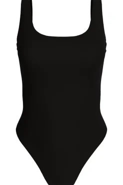 Bañador liso logo espalda escotada