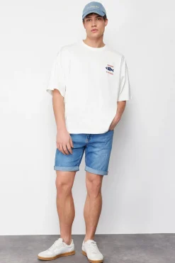 Bermudas vaqueras ajustadas