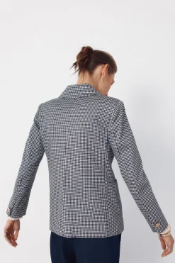 Blazer de punto piqu&eacute;