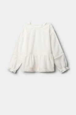 Blusa blanca bordados ni&ntilde;a