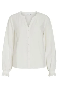 Blusa con encaja ingl&eacute;s de viscosa