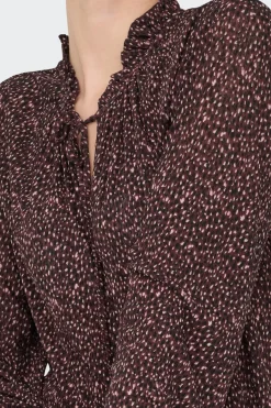 Blusa estampada manga larga