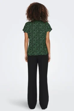Blusa manga corta lino