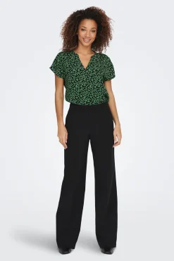 Blusa manga corta lino