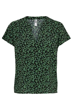 Blusa manga corta lino