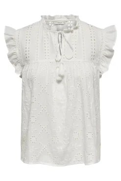 Blusa manga corta volantes