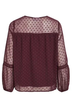 Blusa manga larga plumeti