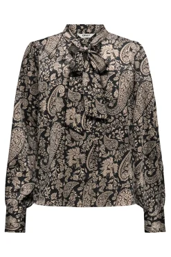 Blusa satinada lazo
