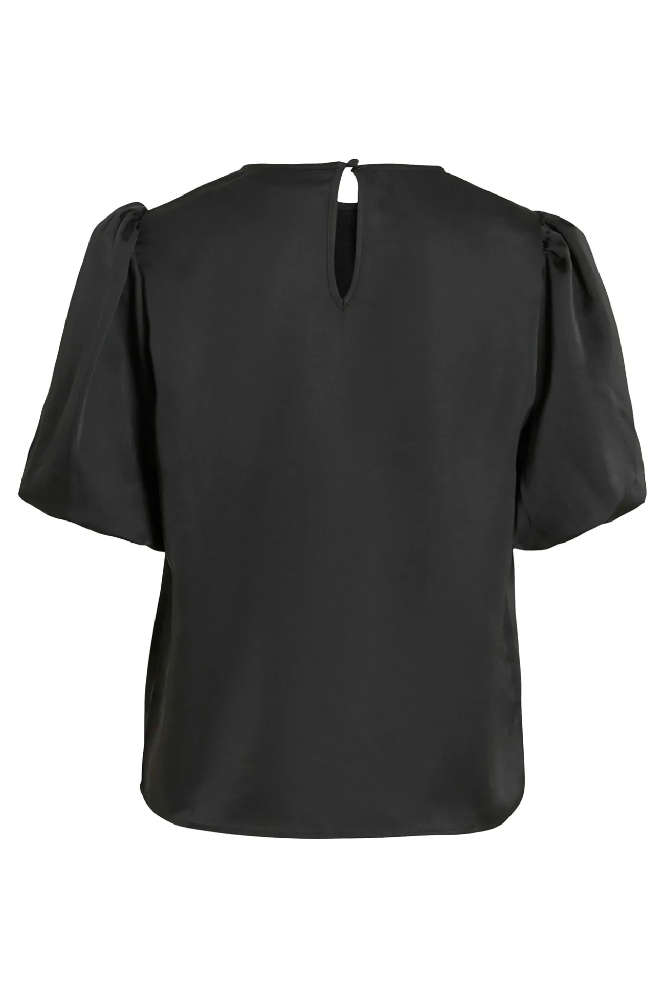 Blusa satinada manga globo