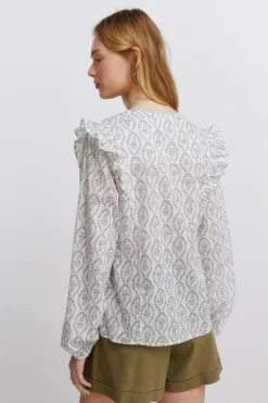Blusa volumen y volantes