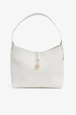 Bolso de hombro con textura de trama