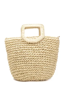Bolso de hombro raffia