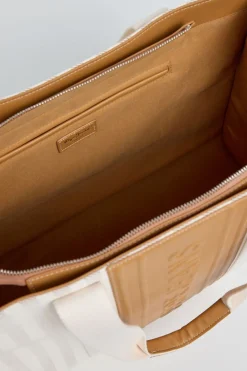 Bolso shopper lona rayas