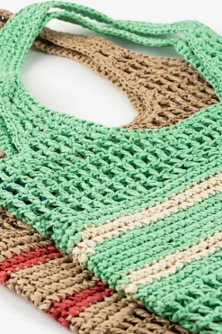Bolso tote tejido fibra natural