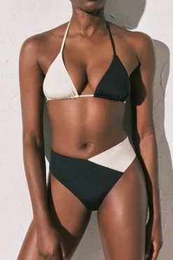 Braga bikini alta color block B&W