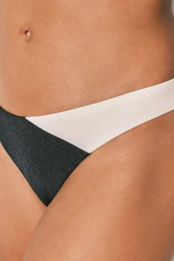 Braga bikini tanga color block B&W