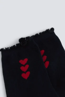 Calcet&iacute;n largo corazones