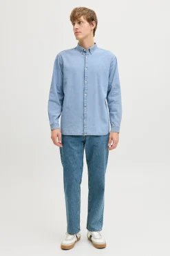 Camisa algod&oacute;n manga larga relaxed