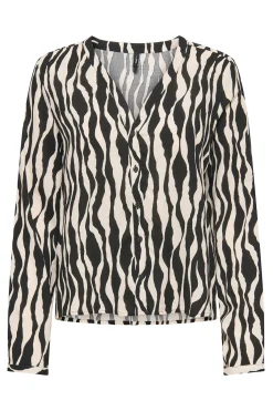 Camisa animal print manga larga