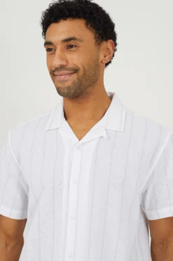 Camisa a rayas manga corta