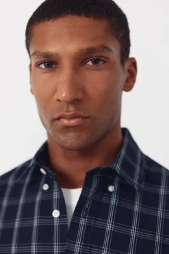 Camisa cuadros denim