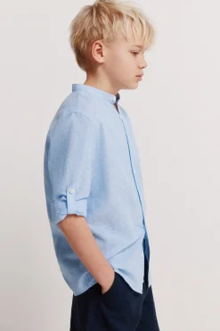Camisa de lino a rayas mao niño