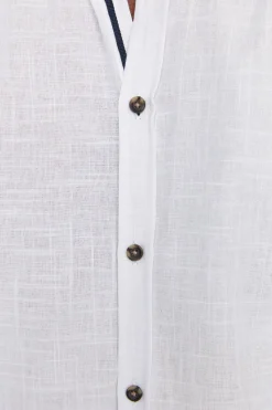 Camisa efecto lino