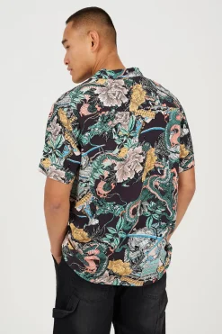 Camisa estampada de manga corta