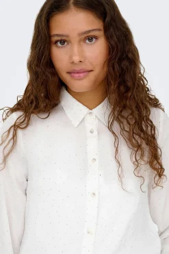 Camisa glitter manga larga