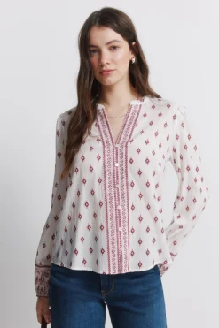 Camisa manga larga estampada