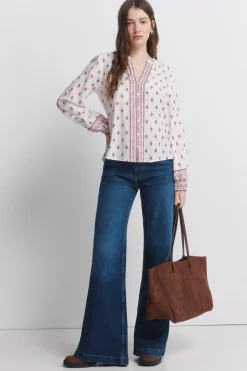 Camisa manga larga estampada
