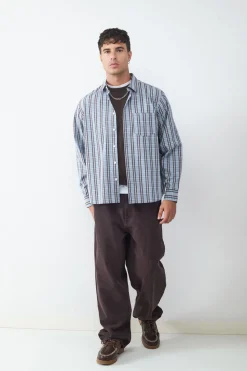 Camisa manga larga oversize bolsillo