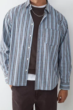 Camisa manga larga oversize bolsillo
