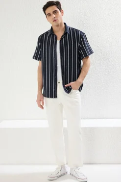 Camisa oversize de manga corta