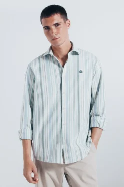 Camisa oxford ligero rayas