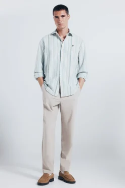 Camisa oxford ligero rayas