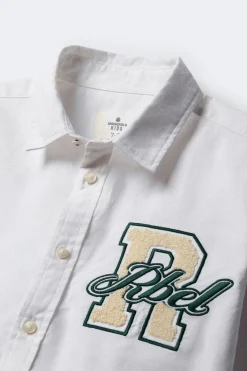 Camisa oxford patch ni&ntilde;o