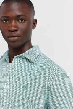 Camisa oxford vichy wrinkle free
