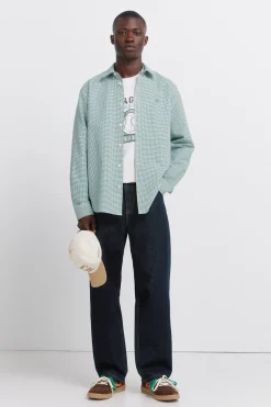 Camisa oxford vichy wrinkle free