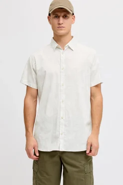 Camisa popel&iacute;n manga corta