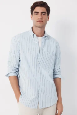 Camisa popel&iacute;n rayas