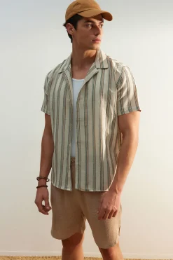 Camisa rayas manga corta