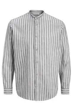 Camisa regular fit cuello mao