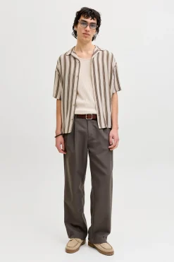 Camisa relaxed viscosa rayas