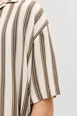 Camisa relaxed viscosa rayas