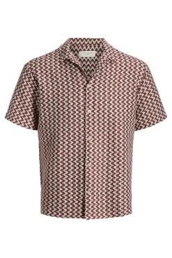 Camisa resort manga corta crochet