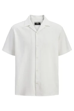Camisa resort manga corta tejido plano